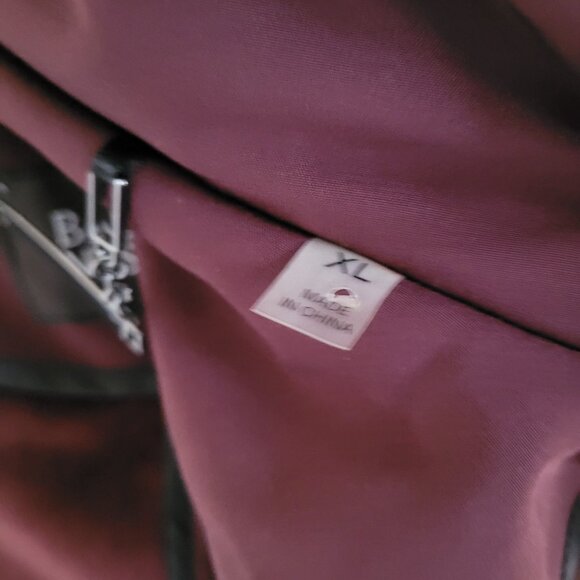 NWOT Badgley Mischka Paneled Thermotech Jacket Coat in Burgundy Style 66934 - Picture 14 of 16